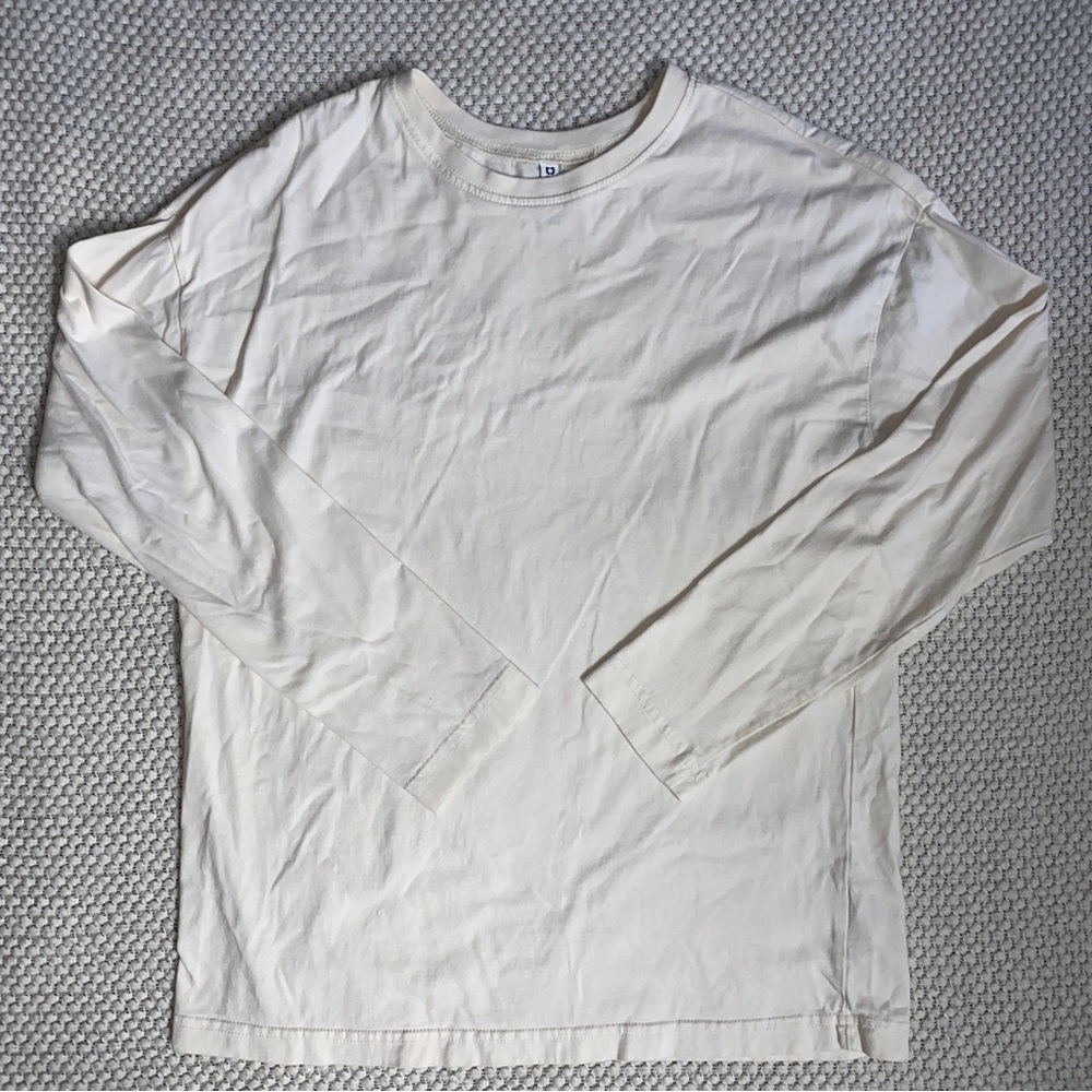 H&M Cream Long Sleeve Shirt Size XS
